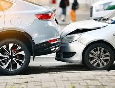 Rear-end car accident on a street