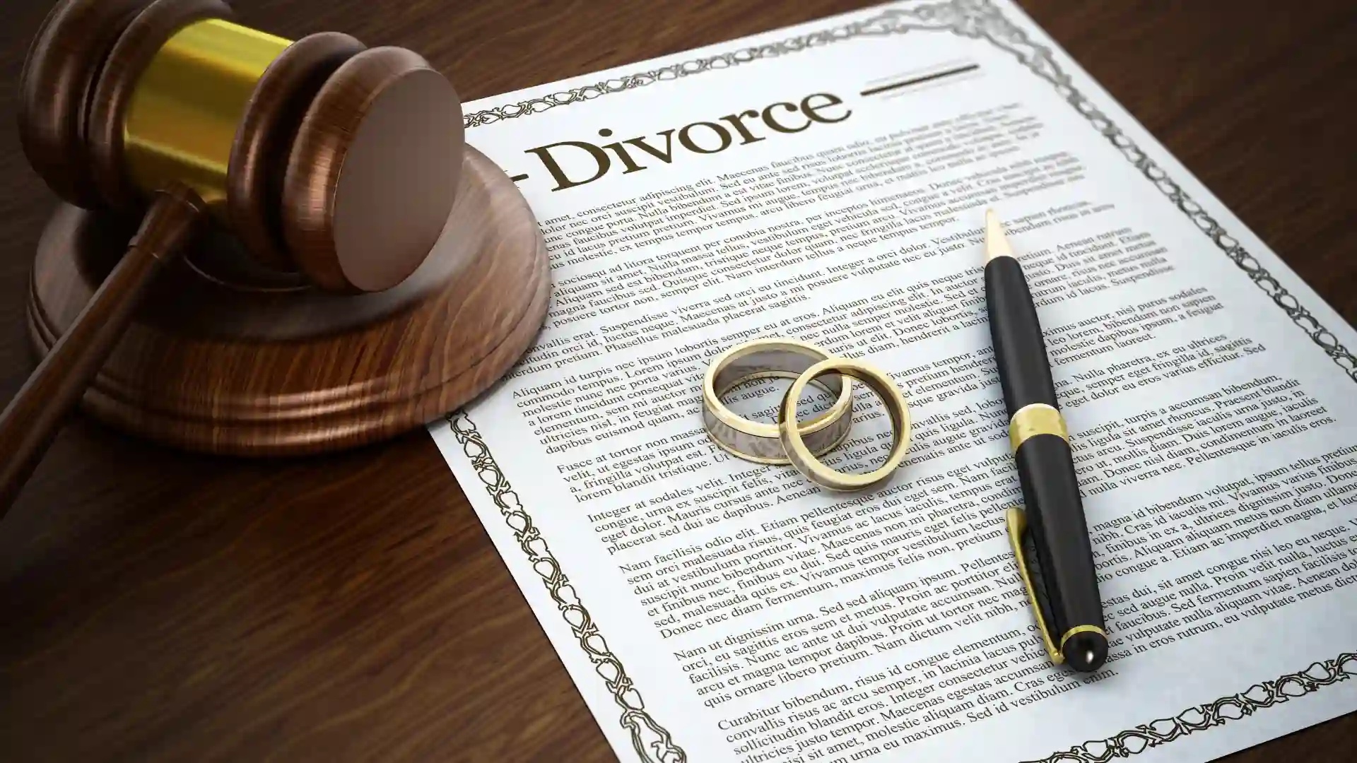 Family law gavel and family symbol