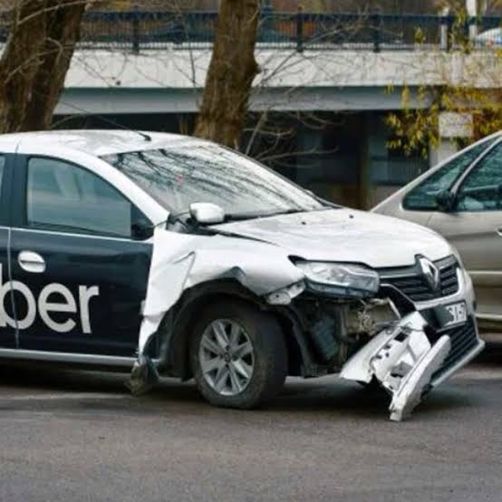 Rideshare vehicle involved in a crash